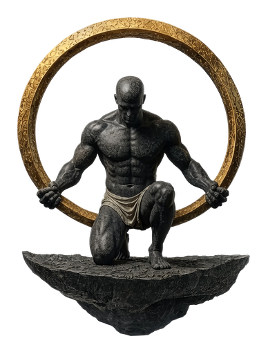 Greater Men Project — a figure holding an ouroboros ring